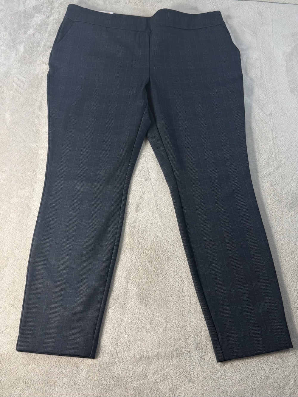 Dalia Tummy Control Pants Womens XXL Navy Combo Mid Rise Dress Workwear Slacks